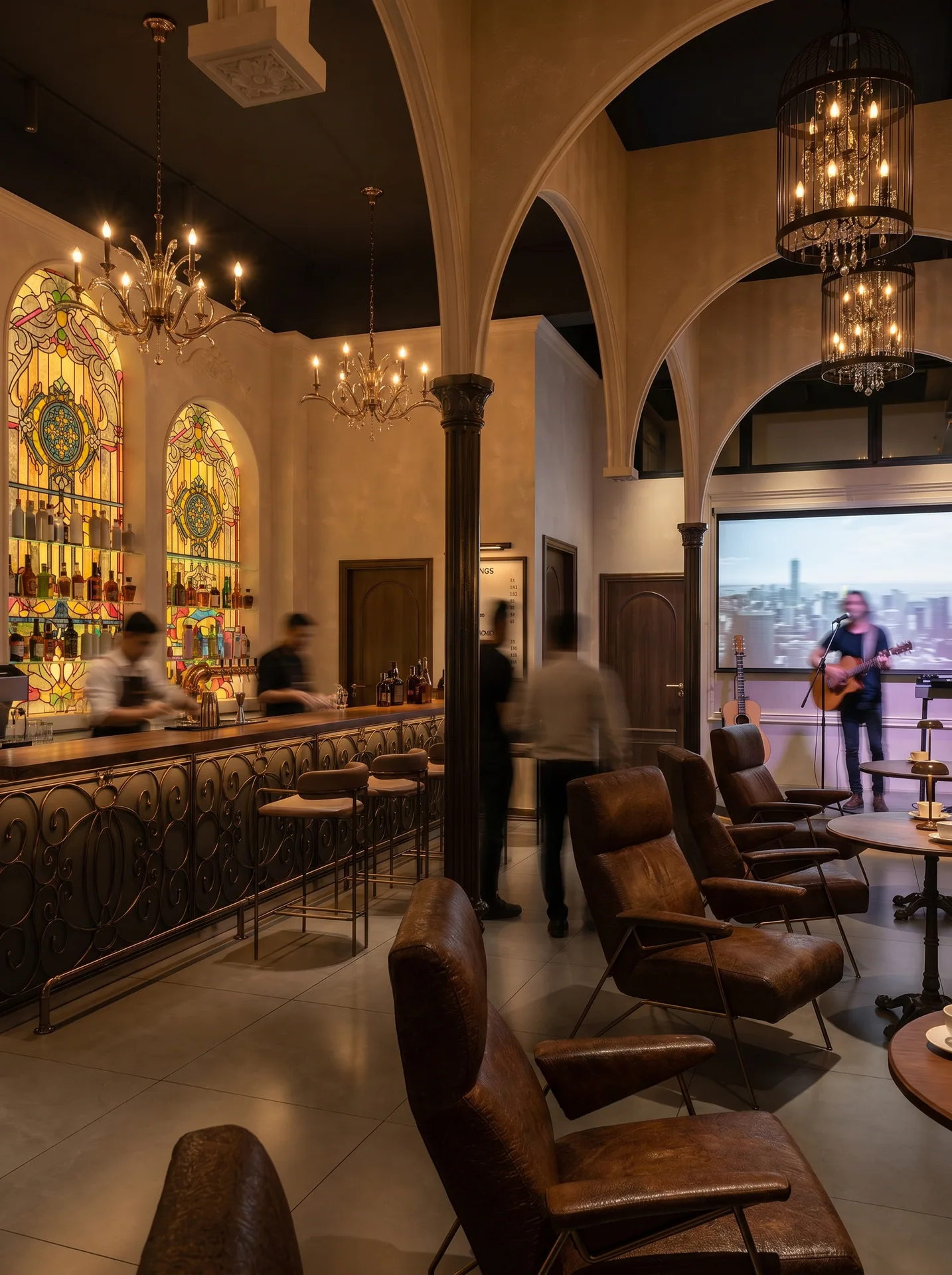 Retro European-style social lounge space project image